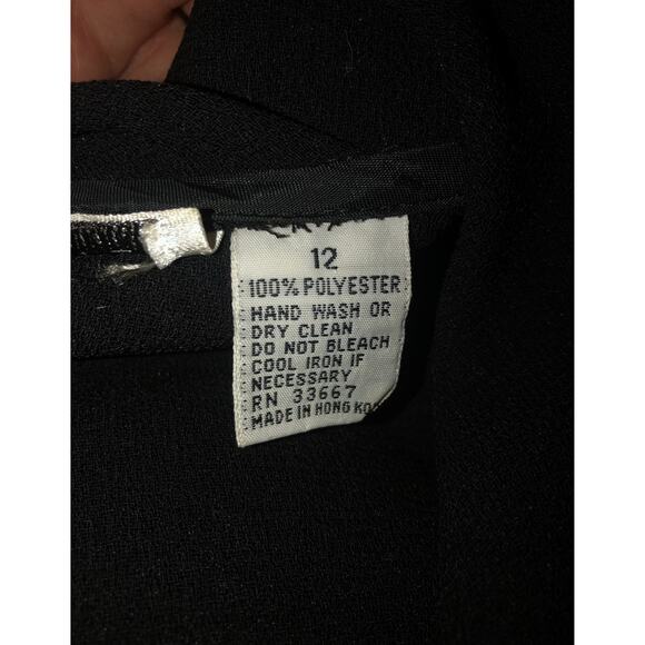 Vintage Regina Porter faux wrap V neck black Jumpsuit with pockets size 12 - Picture 8 of 12